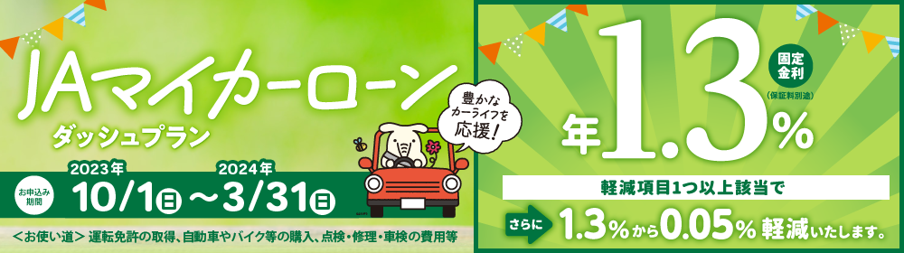 JAマイカーローンダッシュプラン