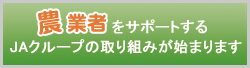 農業者をサポートするJAグループの取り組みが始まります！