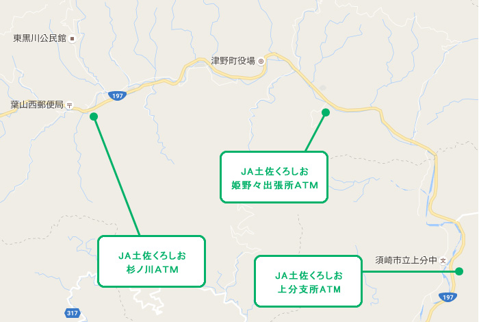 近隣のJAバンクATM設置場所